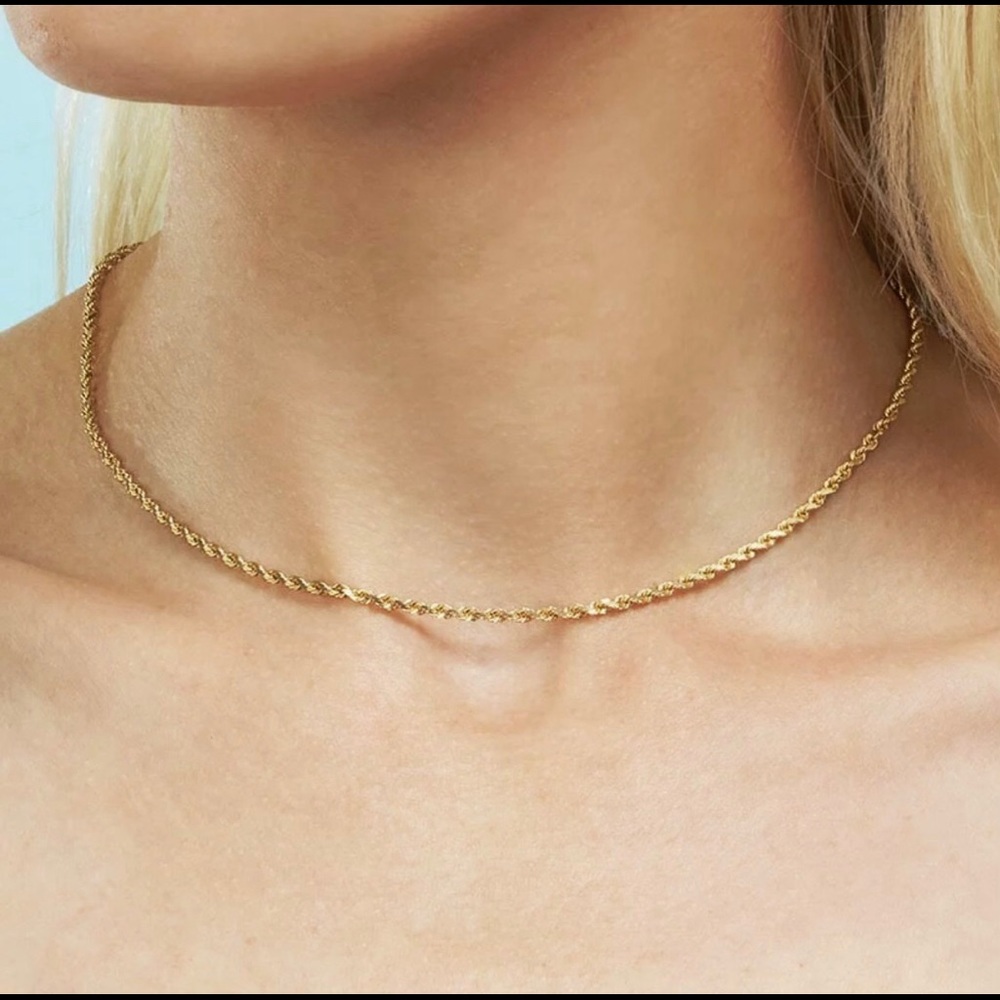 Dainty Gold Rope Chain Necklace